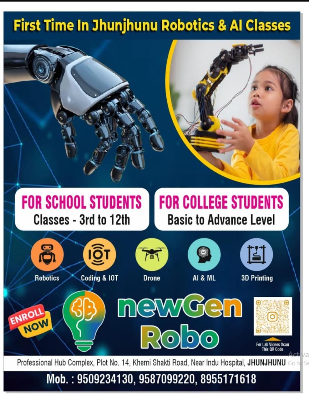 Student with robotics kit